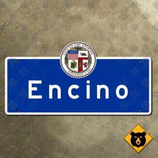 California Encino, Los Angeles neighborhood boundary sign