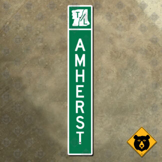 Amherst New Hampshire town limit sign