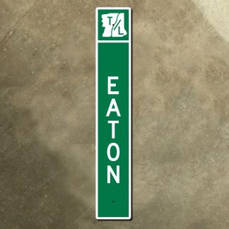 Eaton New Hampshire town limit sign