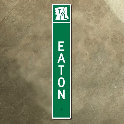 Eaton New Hampshire town limit sign
