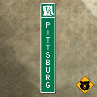 Pittsburg New Hampshire town limit sign