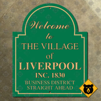 New York Welcome to the Village of Liverpool sign