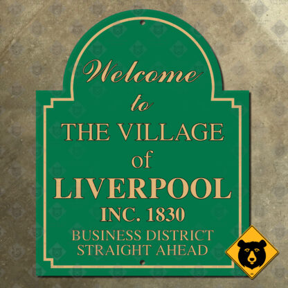 New York Welcome to the Village of Liverpool sign