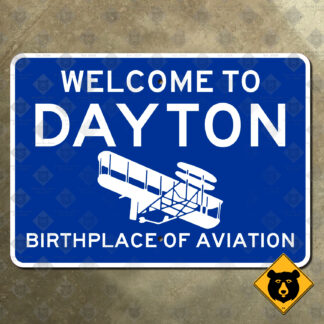 Welcome to Dayton, Birthplace of Aviation sign