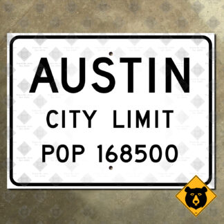 Texas Austin city limit sign