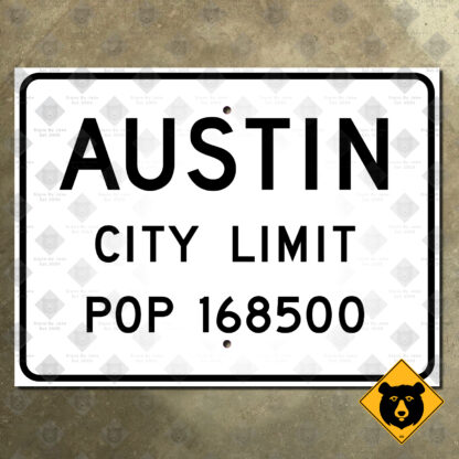 Texas Austin city limit sign