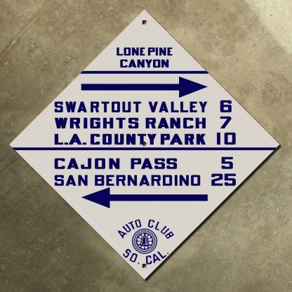 California (ACSC) Lone Pine Canyon directional sign