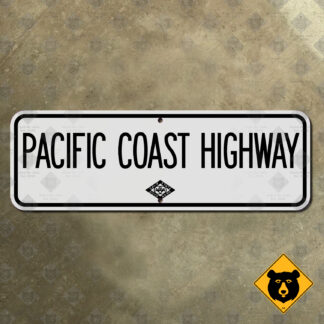 California (CSAA) Pacific Coast Highway sign