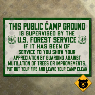 Arizona Coconino National Forest Public Camp Ground sign