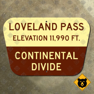 Colorado Loveland Pass and Continental Divide marker