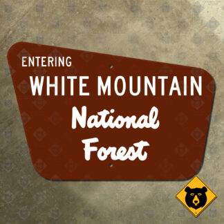 Entering White Mountain National Forest sign