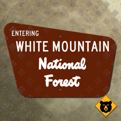 Entering White Mountain National Forest sign