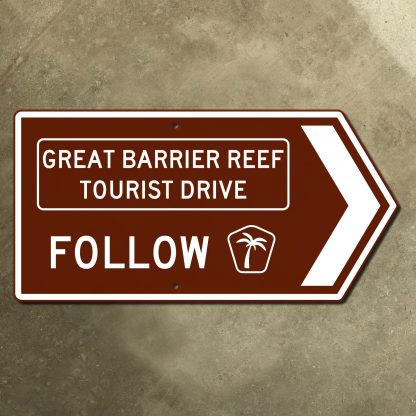 Australia Great Barrier Reef Tourist Drive sign