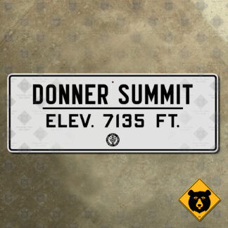 California Donner Summit, Elevation 7135 Feet sign