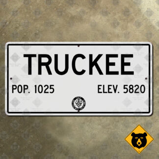 California Truckee city limit sign