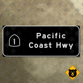 California State Route 1 Pacific Coast Highway guide sign