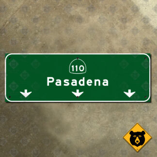 California State Route 110 Pasadena Freeway sign