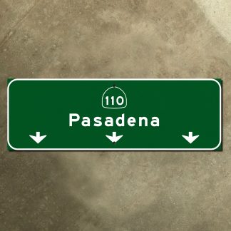 California State Route 110 Pasadena Freeway sign