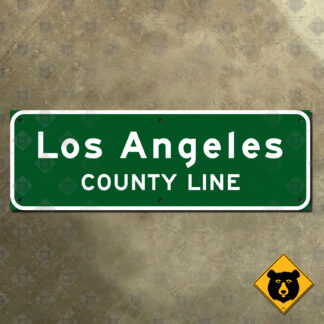 Los Angeles County, California county line sign
