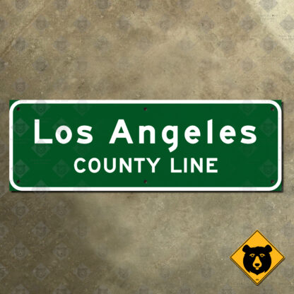 Los Angeles County, California county line sign