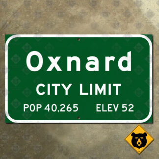 Oxnard, California city limit sign