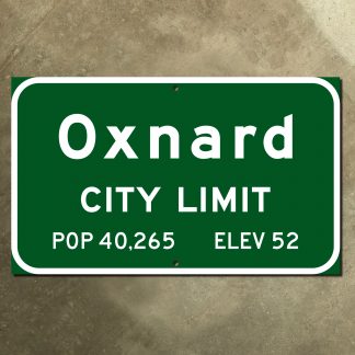 Oxnard, California city limit sign