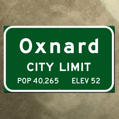 Oxnard, California city limit sign