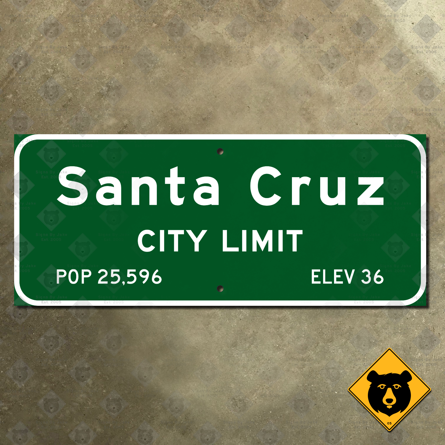 Santa Cruz, California city limit sign