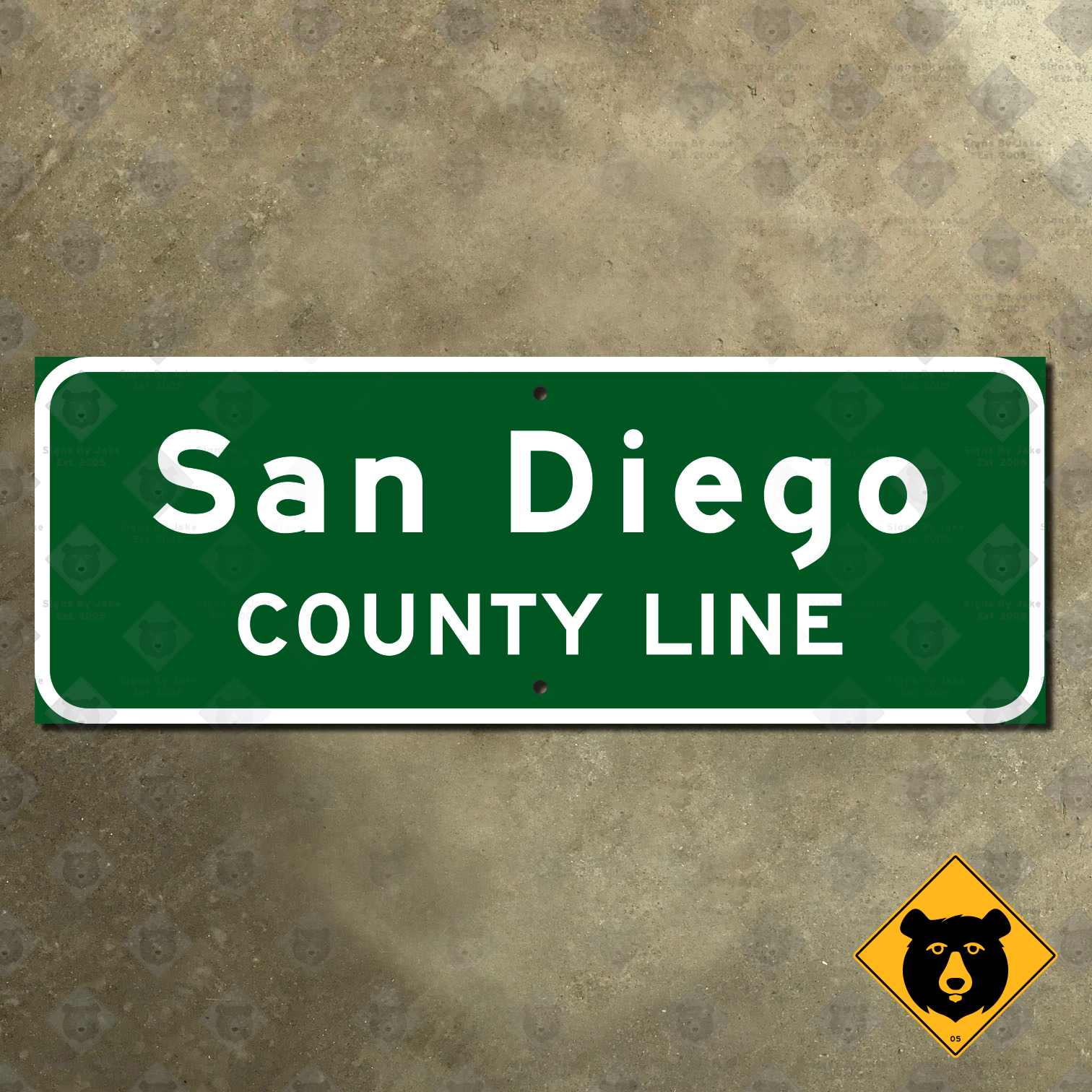 California San Diego County Line sign Signs by Jake