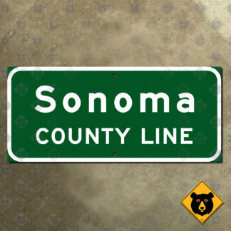 California Sonoma County Line sign