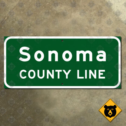 California Sonoma County Line sign