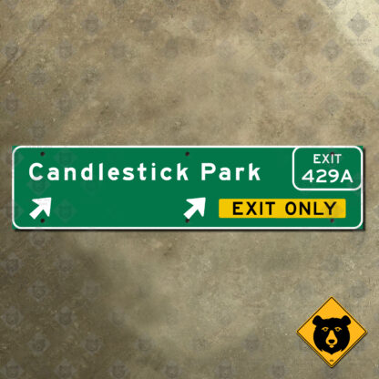 California US Route 101 Exit 429A, Candlestick Park exit sign