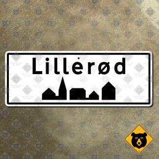 Denmark Lillerød city limit sign