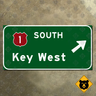 Florida US 1 south, Key West freeway exit sign