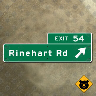 Florida State Road 417 Exit 54, Rinehart Road exit sign