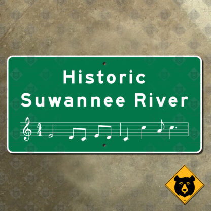 Florida Historic Suwannee River crossing sign