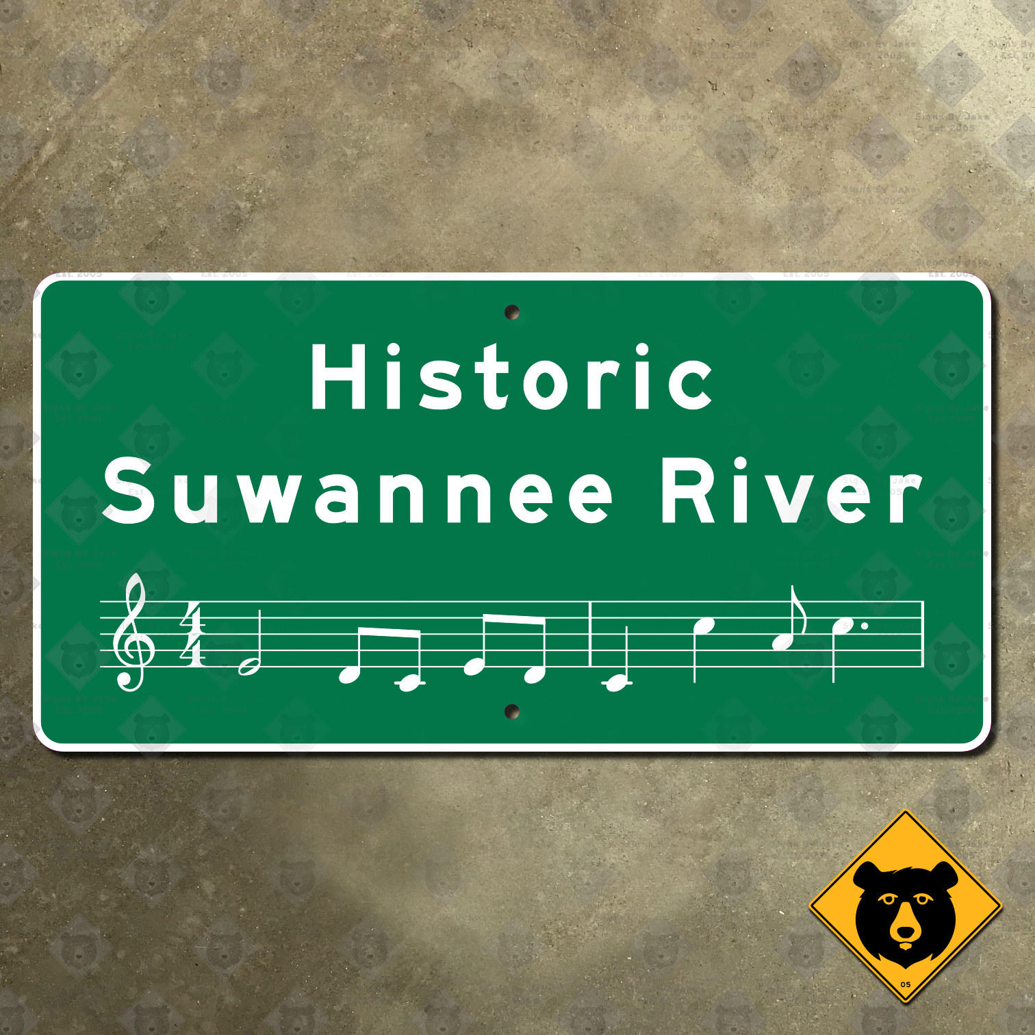 Florida Historic Suwannee River crossing sign
