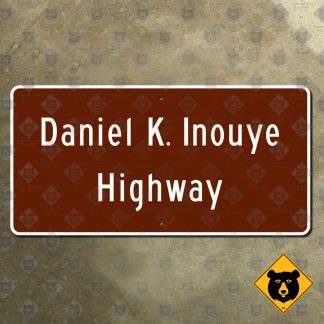 Hawaii Daniel K. Inouye Highway sign