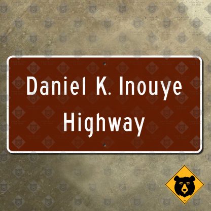 Hawaii Daniel K. Inouye Highway sign