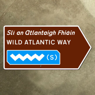 Ireland Wild Atlantic Way (Slí an Atlantaigh Fhiáin) sign