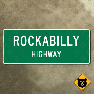 Tennessee-Mississippi Rockabilly Highway sign