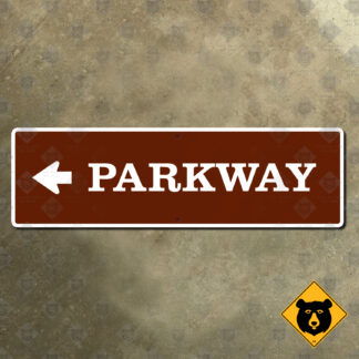 United States National Park Service Parkway sign