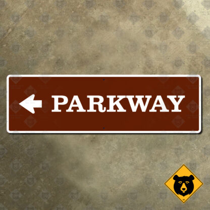 United States National Park Service Parkway sign