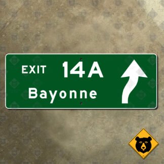 New Jersey Turnpike Exit 14A, Bayonne exit sign