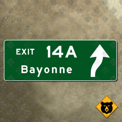 New Jersey Turnpike Exit 14A, Bayonne exit sign