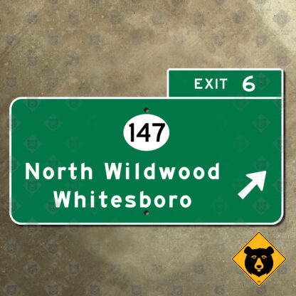 New Jersey Garden State Parkway Exit 6, Route 147, North Wildwood, Whitesboro