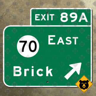 New Jersey parkway exit 89A, Route 70, Brick
