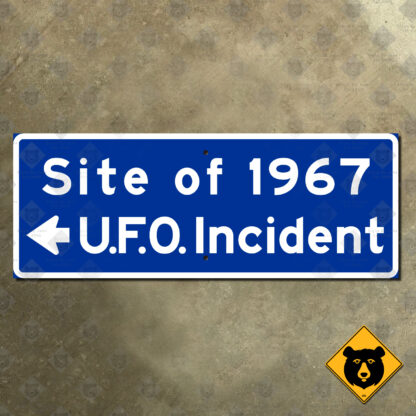 Nova Scotia Site of 1967 UFO Incident guide sign