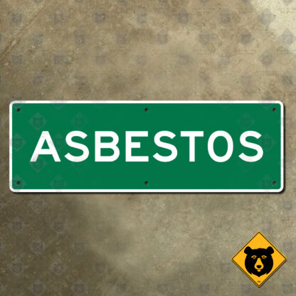 Asbestos, Québec city limit sign