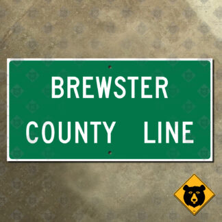 Texas Brewster County Line sign